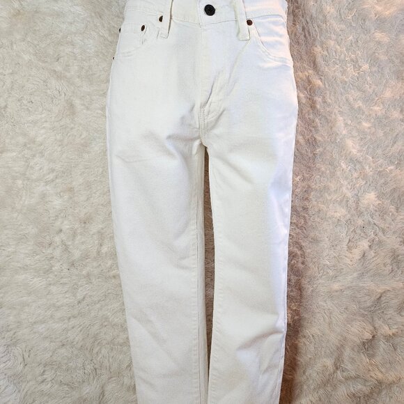 Levi's 511 Women's White Straight Legs Denim Jeans W31xL32 - Picture 1 of 11